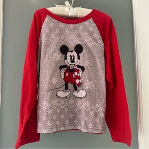Disney Mickey Christmas Red Pajama top